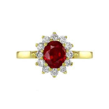 Ruby diamond engagement ring
