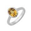 Ascension oval citrine engagement ring