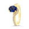 Celyon sapphire & yellow gold engagement ring