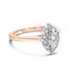 Abbey two tone marquise engagement ring